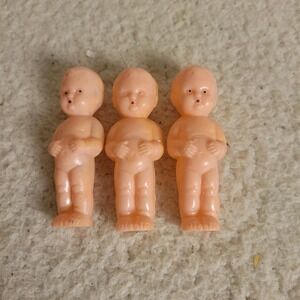 Lot of 3 1950's Hard Plastic Miniature Toy Dolls:  Best USA Baby Doll